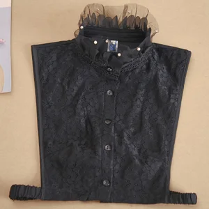 Съемный Ложные воротнички женский костюм, украшенный свитером, съемный накладной воротник, кружевной Жемчуг декоративный ошейник