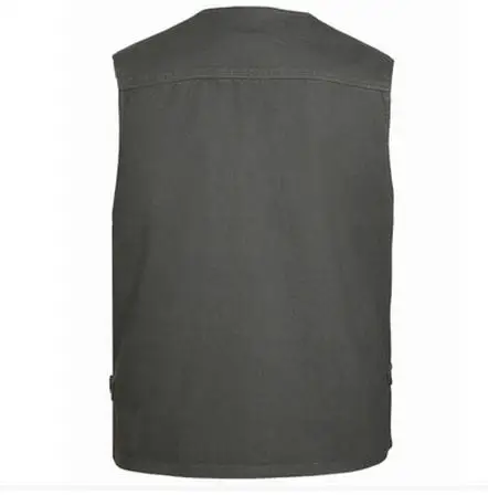 Мужская Летняя Свободная безрукавка с множеством карманов однобортный