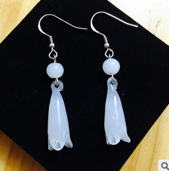 Женские серьги гвоздики из серебра 925 пробы с лазурным камнем|hook earrings|925 sterlingearrings