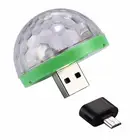 Светодиодный мини-светильник USB для вечеринки, портативный хрустальный Волшебный шар, проектор, украшения для домашвечерние ринки, караоке, цветной светодиодный диско-светильник для сцены