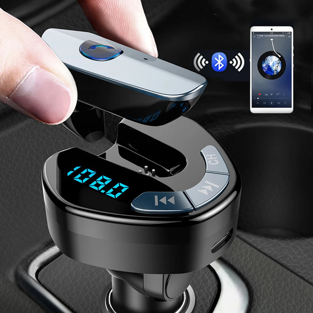 Автомобильный MP3 плеер Bluetooth FM модулятор аудиоплеер беспроводная гарнитура