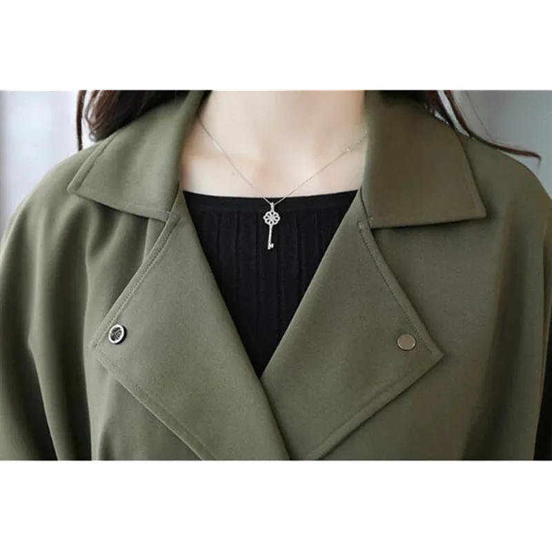 Длинный тренч для женщин весна 2018 модная ветровка пальто размера плюс Женский