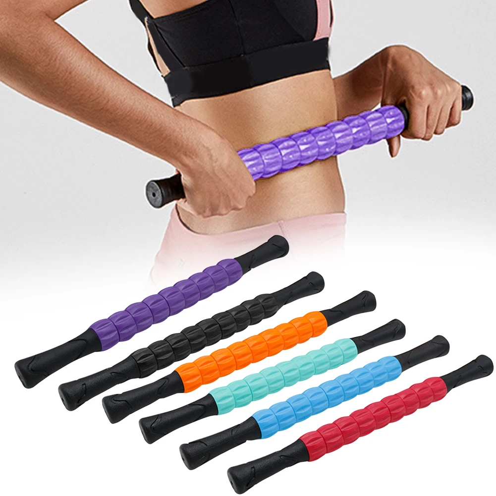 Handhold Non Slip Pilates Massage Stick Yoga Roller Fatigue Reduce Physical Therapy Muscle Relax Stimulate Exercise Spiky Point | Спорт и