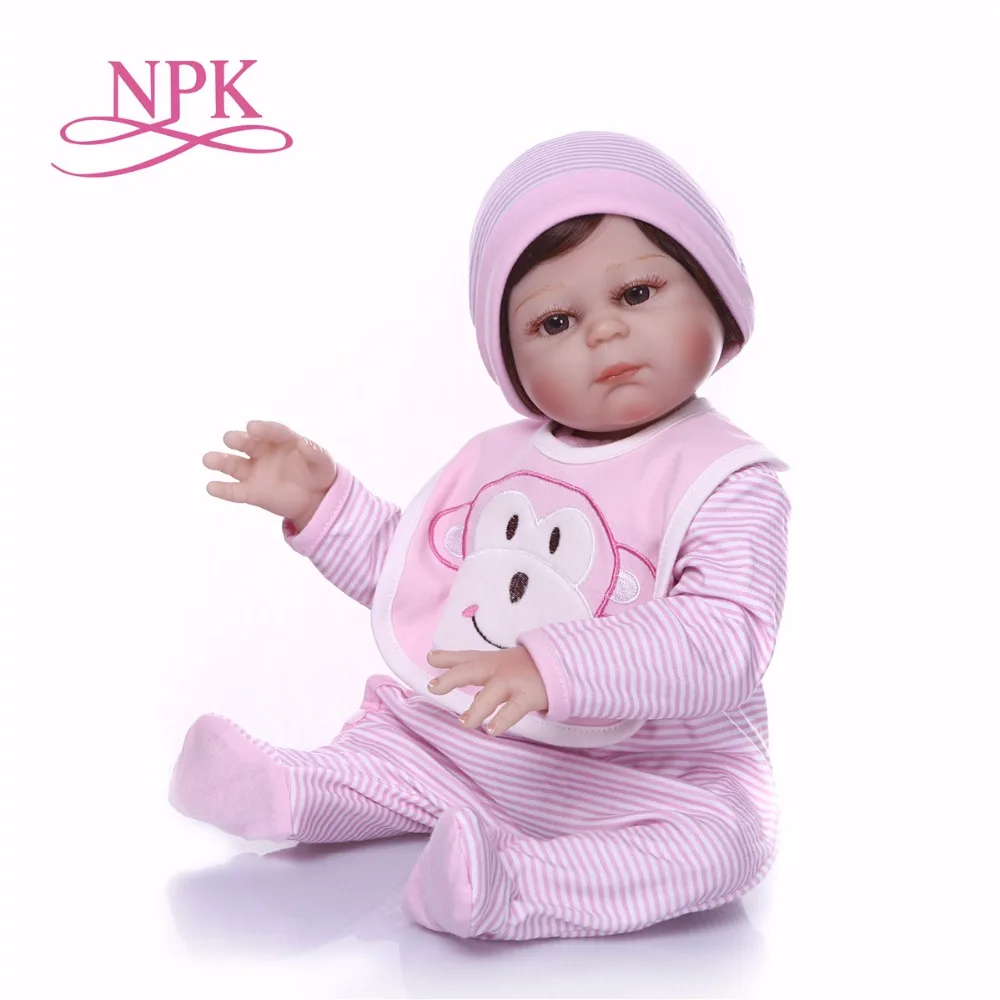 Кукла реборн NPK силиконовая виниловая младенец Реалистичная кукла для детей