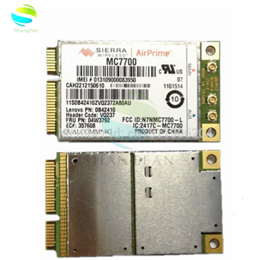 Популярная WLAN карта 3G для Sierra MC7700 GOBI4000 Mini PCI e HSPA 100 Мб LTE Беспроводная WWAN GPS|Сетевые