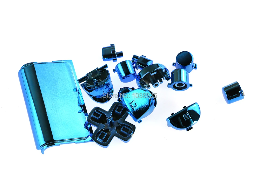 Полный набор кнопок хромированные кнопки для PS4 контроллер джойстик видеоигра