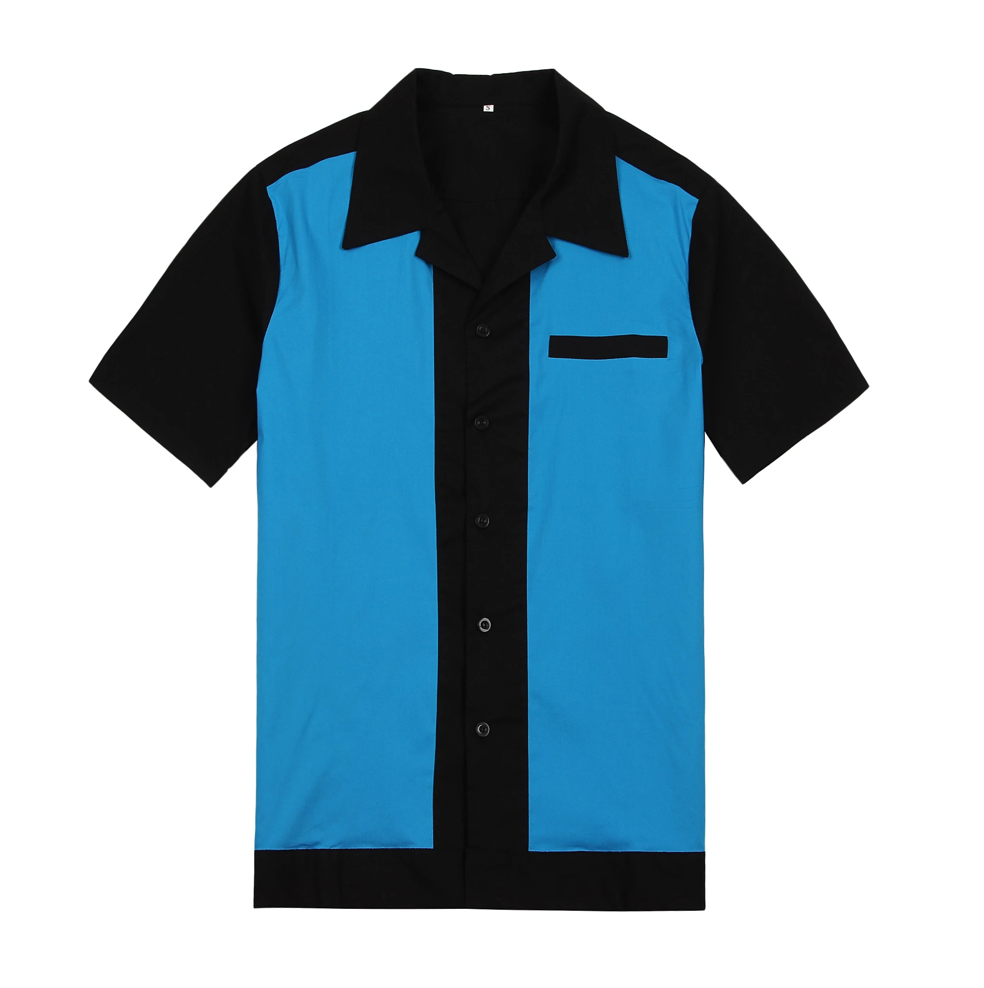 wholesale online mens casual hawaiian shirts short sleeves cotton vintage work shirt button up woven rockabilly | Мужская одежда