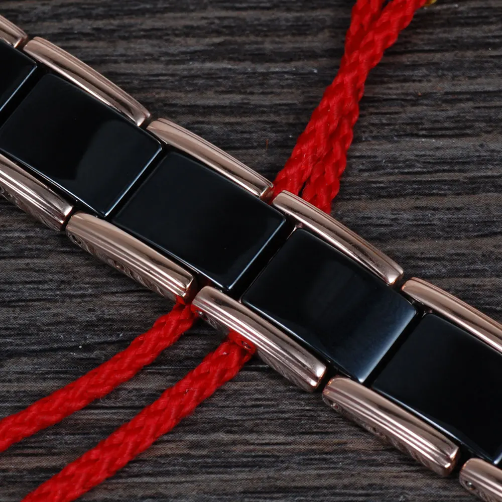 Wollet здоровье био магнитный черный керамический браслет для мужчин нержавеющая