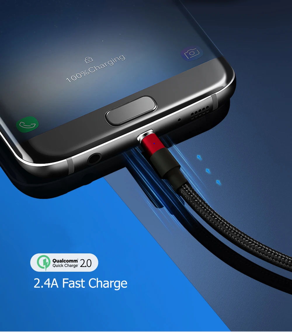 GARAS Магнитный micro usb кабель QC2.0 кабель передачи данных для быстрой зарядки для xiaomi/huawei micro usb Магнитный кабель 2 м Магнитный зарядный кабель