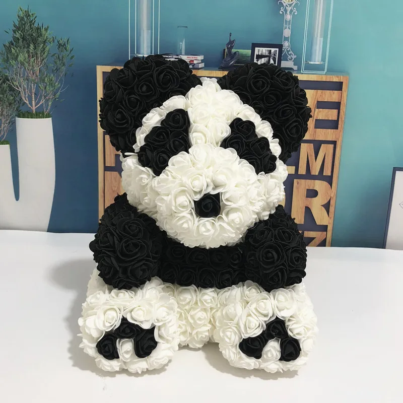 

Valentines Gift Artificial PE Rose Panda Wedding Girlfriend Gift Anniversary Handmade