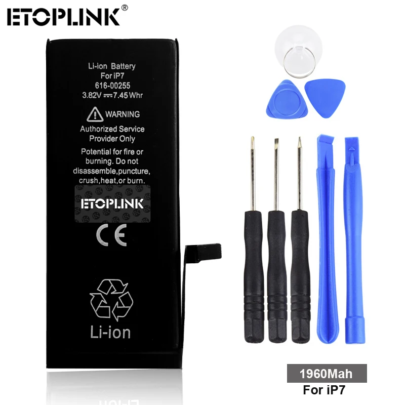 Оригинальный ETOPLINK аккумулятор для Apple iPhone 7 1960mAh Мобильный телефон Замена литий