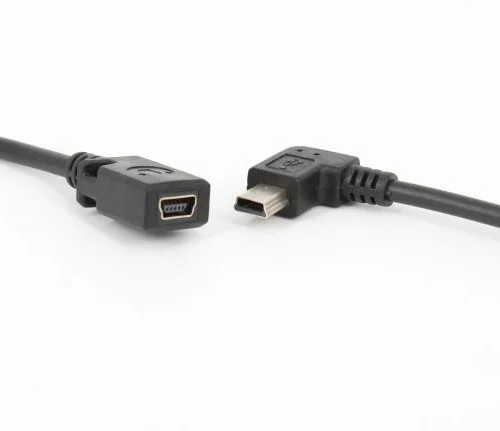 Угловой переходник 90 градусов вверх вниз влево вправо поворот мини USB 5p штекер на