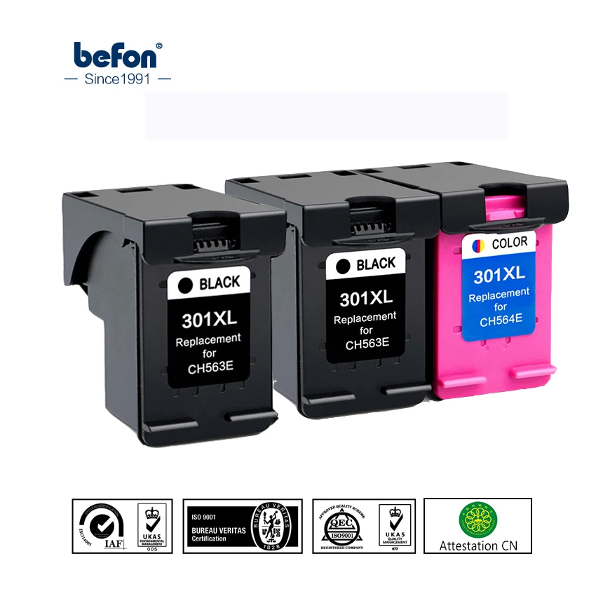 Переработанный чернильный картридж befon 301XL для HP 301 DeskJet 1050 2050 3050 2150 3150 1010 1510