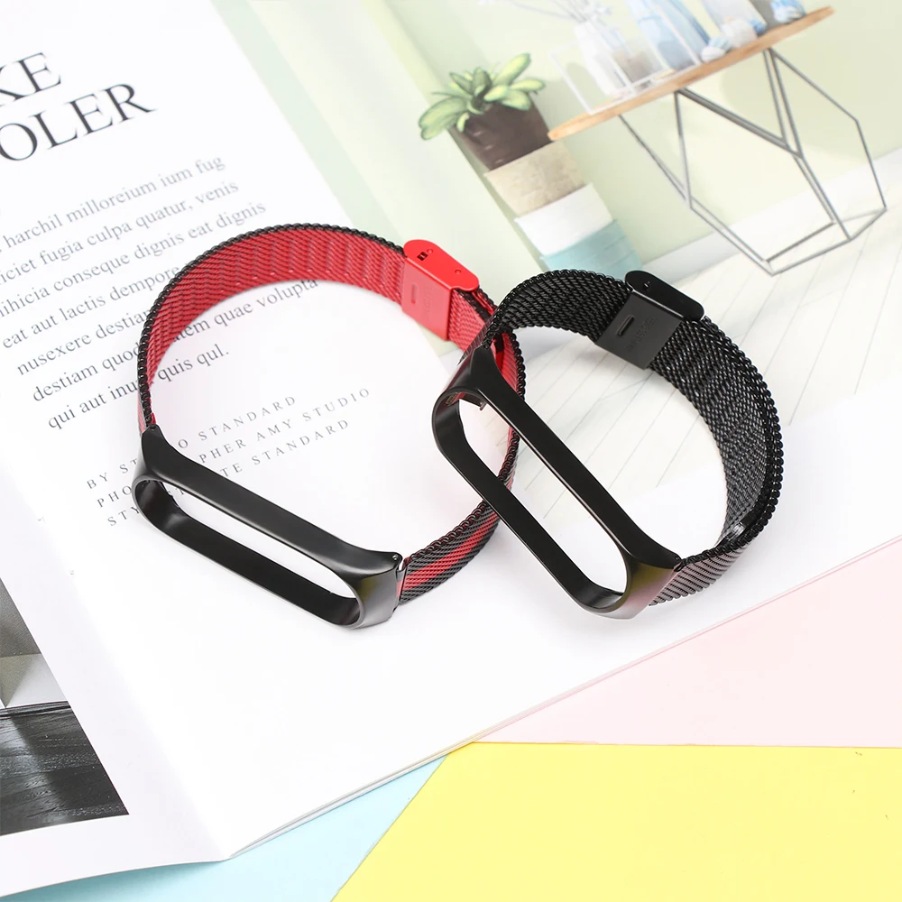 Модный металлический браслет из нержавеющей стали для mi band 4, браслеты, классические часы, ремешок для Xiaomi mi, 3/4