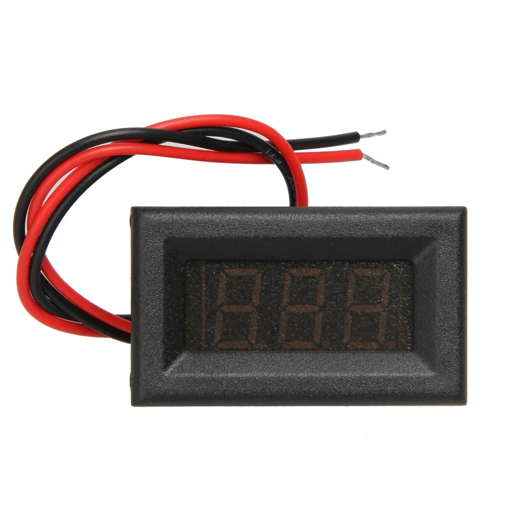 Мини два провода DC2.5-30V Цифровой вольтметр Красный Синий Зеленый светодиодный дисплей измеритель напряжения с защитой от разворота