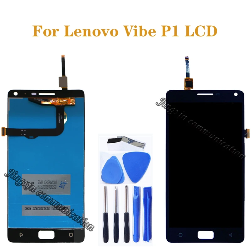 ЖК дисплей 5 дюйма для Lenovo Vibe P1 + сенсорный экран дигитайзер компоненты p1 P1c72 P1a42 p1c58