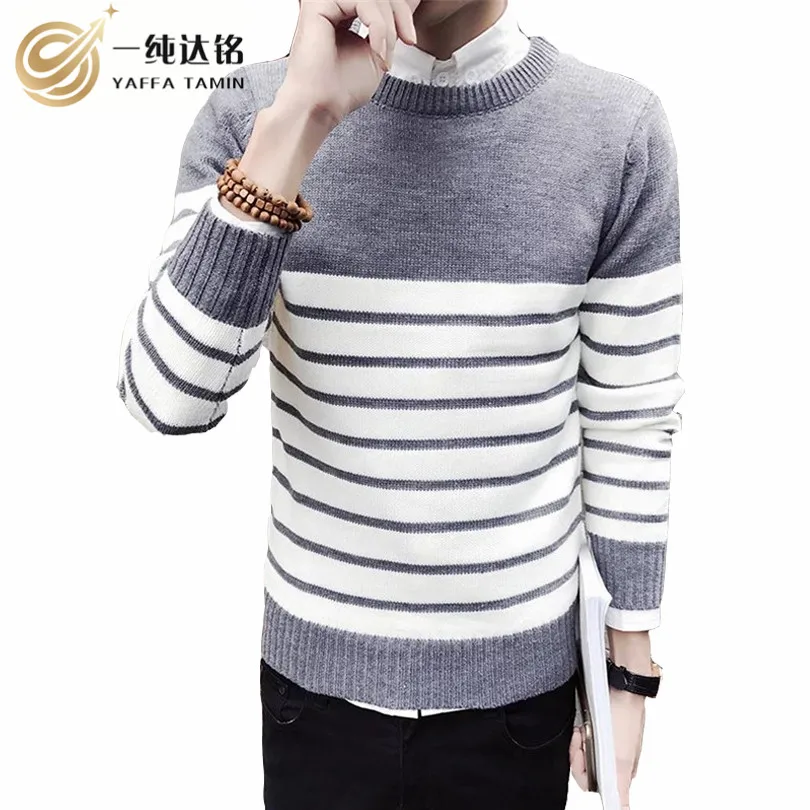 

2017 Brand New Sweaters Men Fashion Style Autumn Winter Patchwork Knitted Quality Pullover Men O-Neck Casual Men Sweater XXL