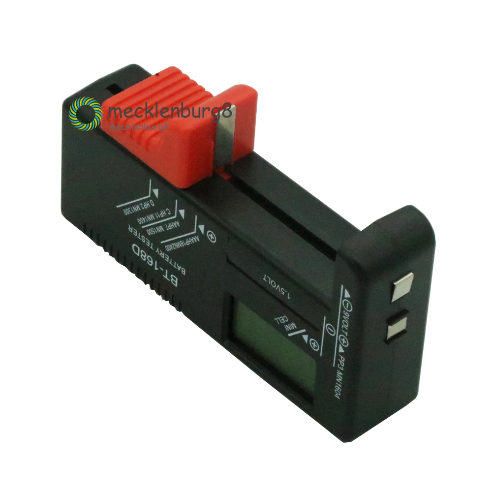 Портативный цифровой тестер батареек BT-168D BT168 LED черный для батареек AA AAA 1,5 В 9 В, инструмент для измерения мощности, проверка теста, напряжения и измерительный прибор.