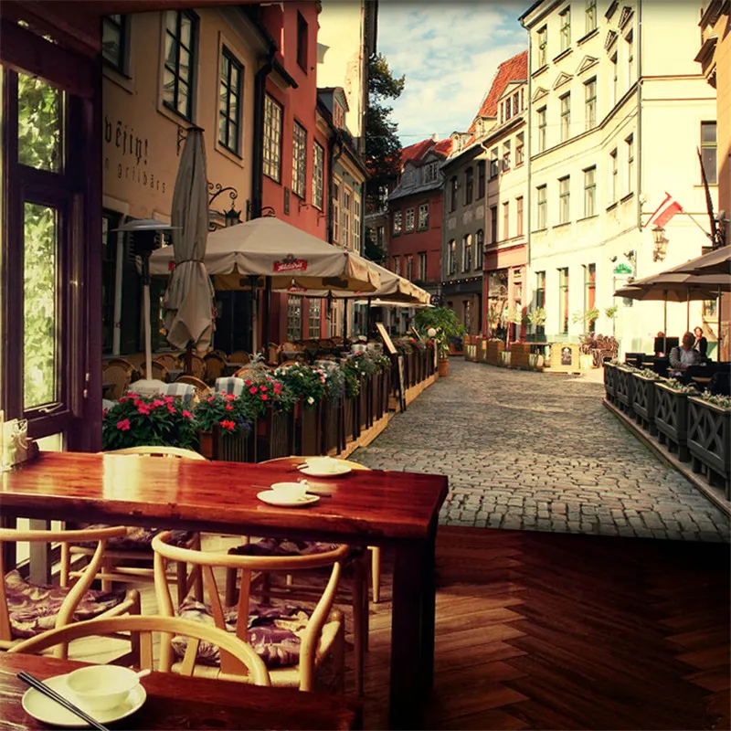 Custom photo wallpaper 3D Bakers Street Restaurant Cafe background for living room mural Classic | Обустройство дома