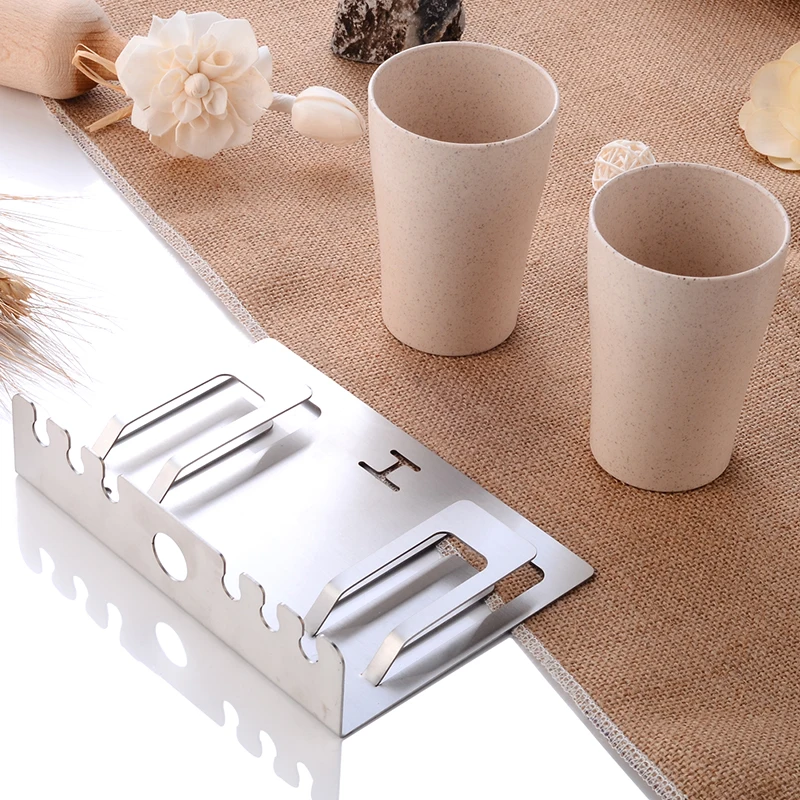 Toothbrush Holder Stainless Steel Black Cup Tumbler Holders Double Bathroom Accessories Set 2 Wall Mounted | Обустройство дома