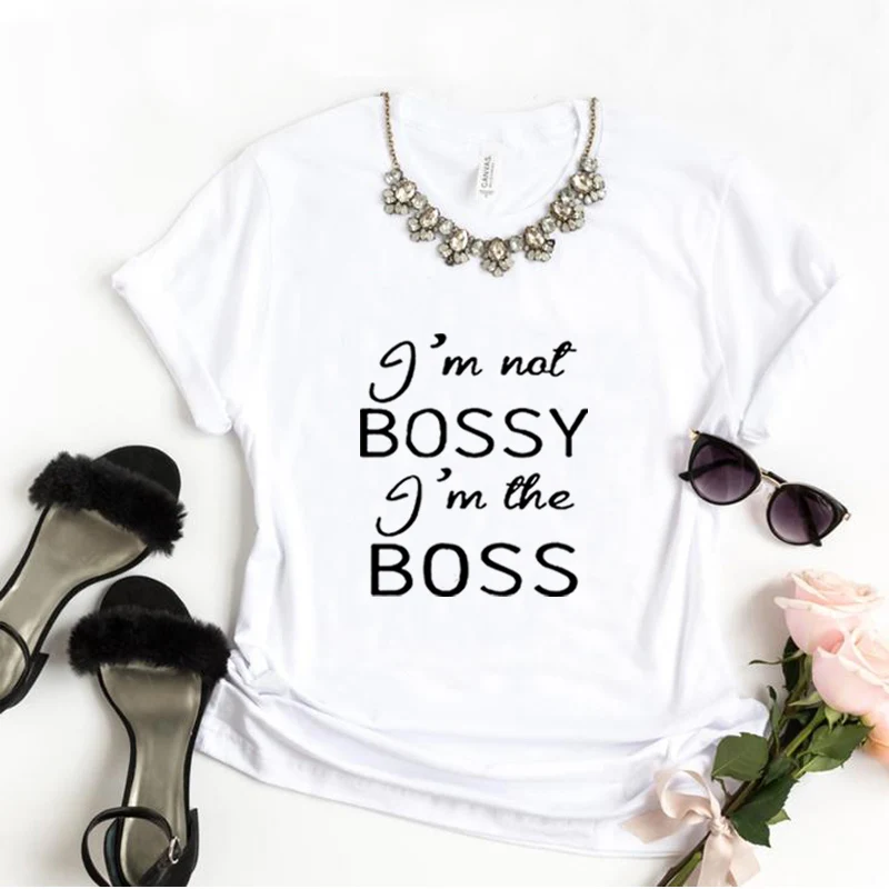 Женская футболка I'm Not Bossy The Boss графическая подарок Tumblr Забавные Рубашки для