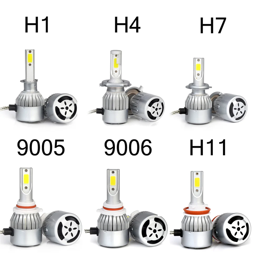 Автомобильные фары 72 Вт h4 led h7 h1 h11 h8 h3 880 hb3 9005 hb4 9006 автомобильные противотуманные