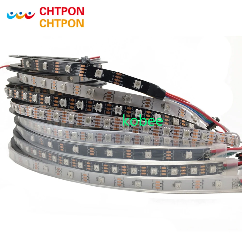 Светодиодная лента WS2812B 5050 RGB 5 м 150 светодиодов 300 30 светодиодов/м индивидуально