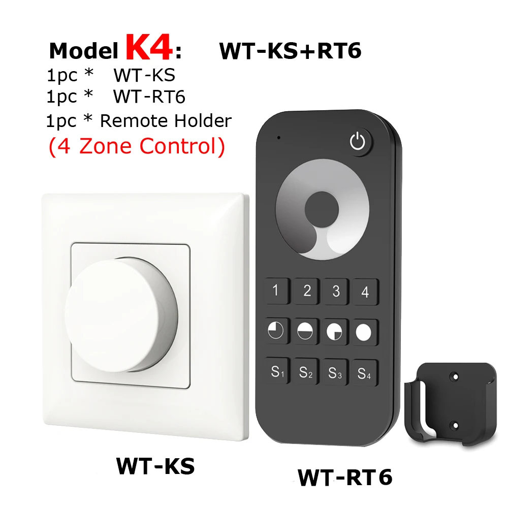 Model K4 Симистор светодиодный диммер AC 220V 230V 110V Беспроводной RF пульт дистанционного управления с регулируемой яркостью ручка Wifi умный светильник Диммер для светодиодный лампы - Цвет: Model K4