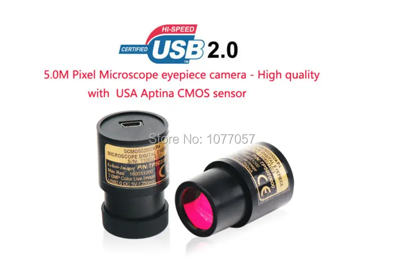 

Микроскоп Aptina, 5,0 МП, USB2.0, CMOS сенсор, цифровой окуляр, камера, профессиональный микроскоп