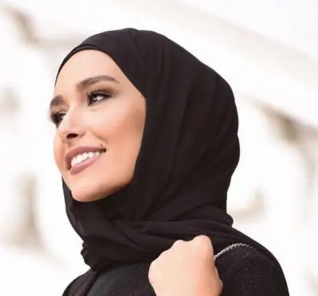 black hijab Мусульманское платье высокого класса кристалл эластичные платья хиджаб Абая марокканский Дубай Кафтан Турецкая длинная Исламская одежда Бангладеш Халат - Цвет: black hijab