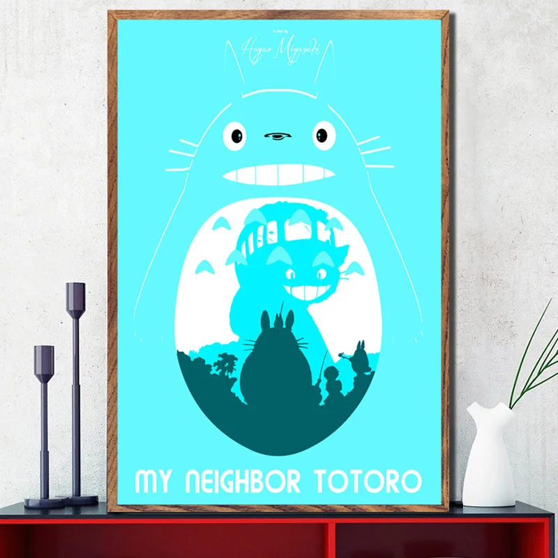 Постеры и принты Мой сосед Тоторо студия Ghibli Аниме Классический плакат с героями аниме стены художественное полотно живопись для домашнего декора - Цвет: 0003