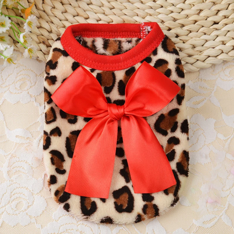 Лучший Леопардовый ПЭТ Жилет одежда для собак домашних животных чашка собака