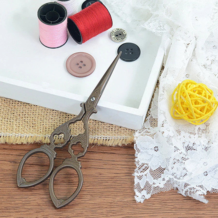 1 шт. ножницы из нержавеющей стали европейские винтажные цветочные швейные DIY