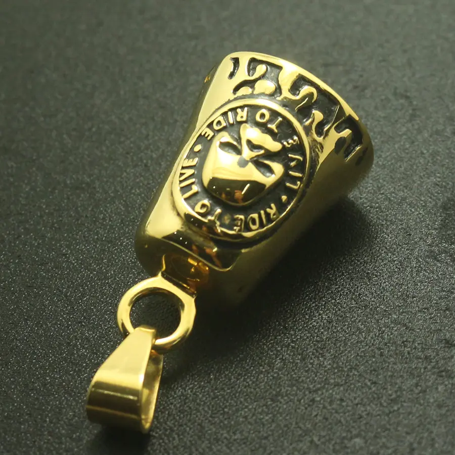 Новейший крутой Байкерский колокольчик Jingle из нержавеющей стали 316L, Призрачный гонщик, пламенная поездка для прямой трансляции, подвеска Seketon