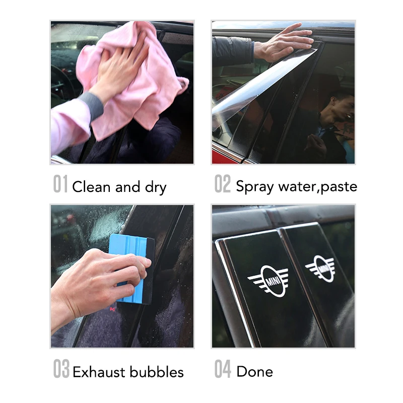 6PC Car Door BC Pillars Column Decorative Window Sticker Trim Protective Film For MINI Cooper F54 F55 F60 R60 Accessories | Автомобили и