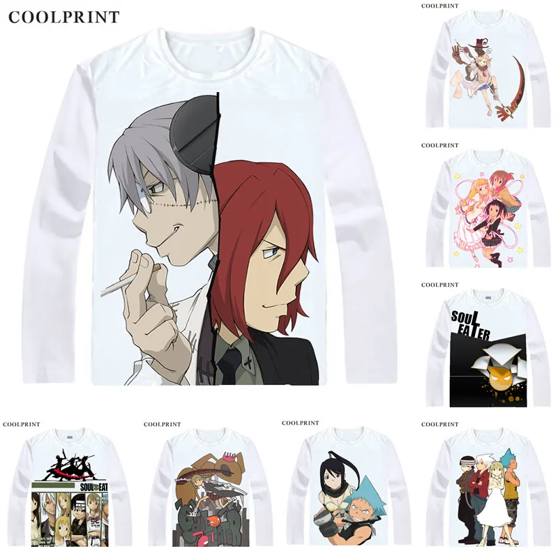 Футболки с длинным рукавом SOUL EATER рубашки Soru Ita DWMA Shibusen Maka Albarn Soul Eater Black Star косплей