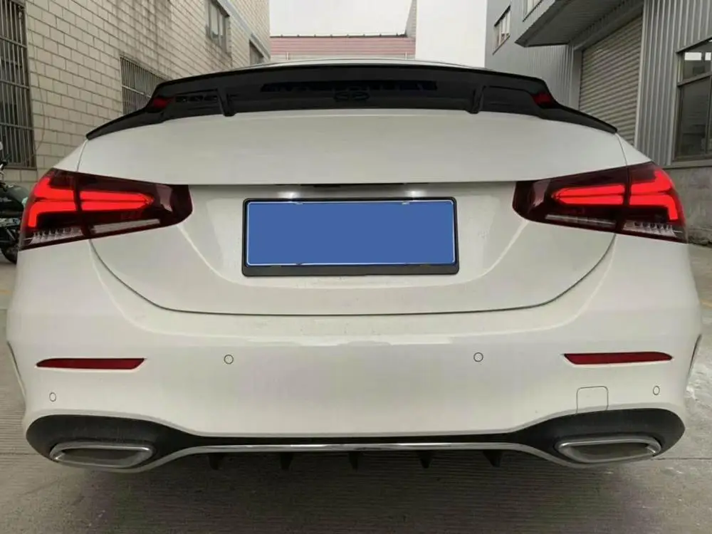 Задний спойлер крыла багажника для Mercedes Benz A Class W177 Sedan A200 A180 глянцевый черный
