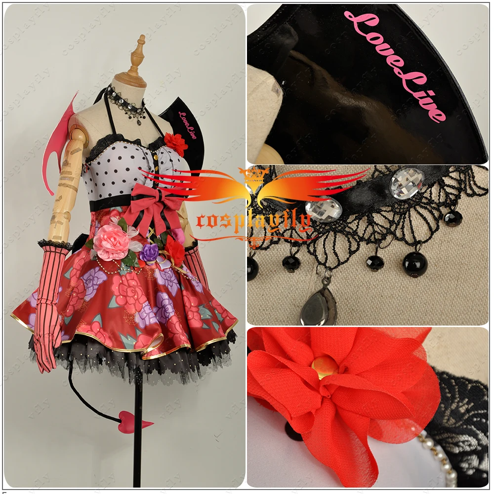 Anime Love Live! Nozomi Tojo Cosplay Costume Little Devil Demon SR Awakening Fancy Dress Outfit for Women Skirt Tail Halloween