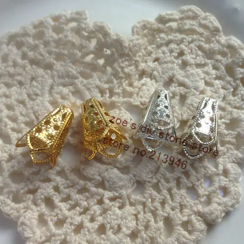 

10*17MM 300Pcs/Pack Gold & Silver Metal Bead Caps Jewelry Findings Accessories