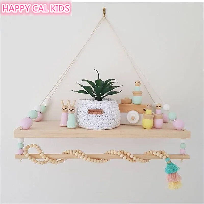 100% ручная работа натуральная деревянная полка детская Двойная Вешалка в