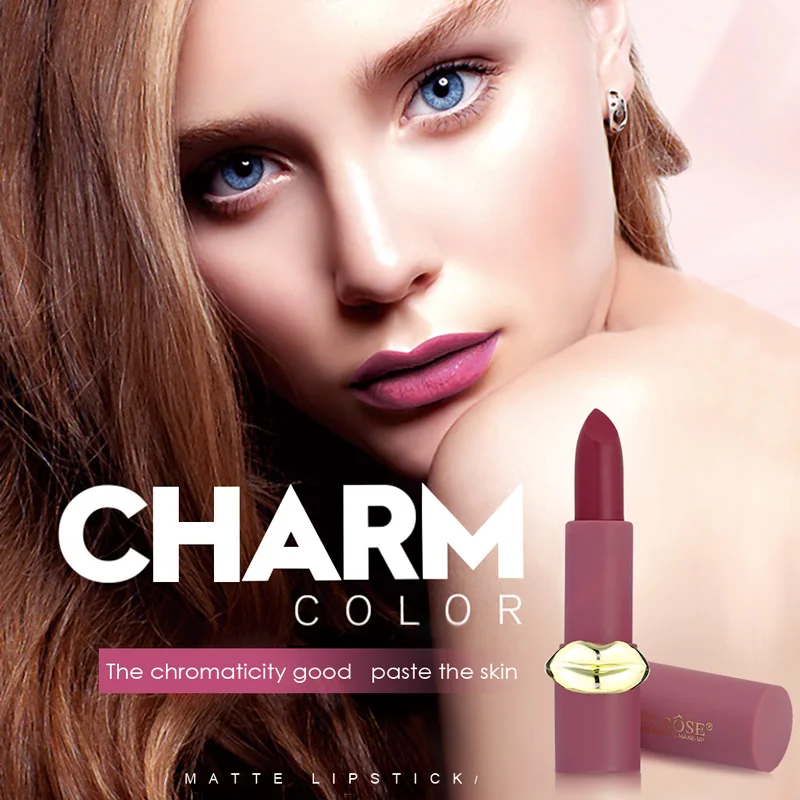 Новейшая матовая помада MISS ROSE для моделирования золотых губ макияж стойкая в