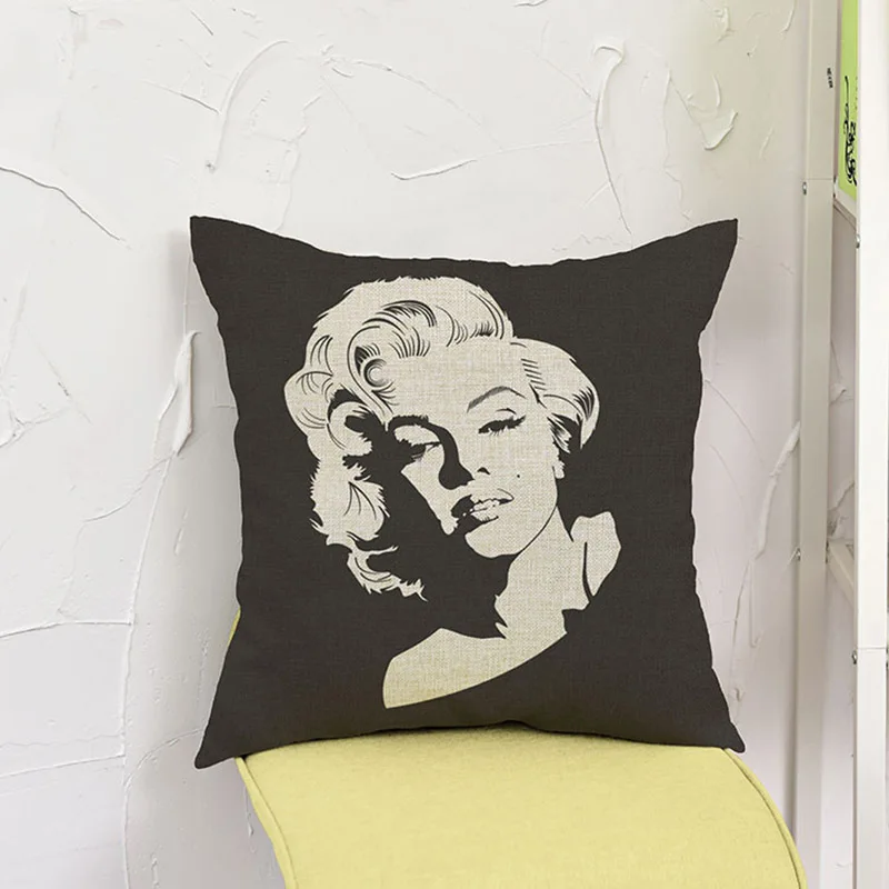 Наволочка с изображением персонажа Мэрилин Монро 45x45 см|cushion cover|decorative cushion coverspop art
