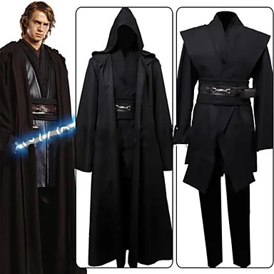 Одежда из фильма &quotЗвездные войны&quot черная Длинная накидка призрак пальто для