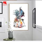 Настенный постер WANGART в скандинавском стиле с абстрактным изображением гитары, предметы натюрморта, для гостиной, сюрреализм, домашний декор без рамки JY49
