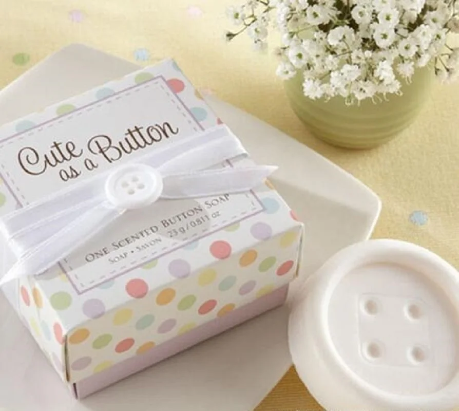 20 шт. Милое мыло с пуговицами для свадебной вечеринки дня рождения детский душ