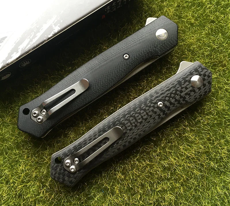 

TIGEND 1067 Outdoor hunting sports backpack camping tool flip pocket folding knife D2 carbon fiber handle kitchen fruit knife