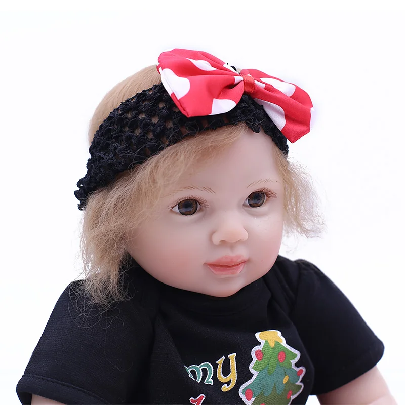Boneca Reborn 19 дюймов мягкая силиконовая виниловая Одежда для кукол юбка в горошек