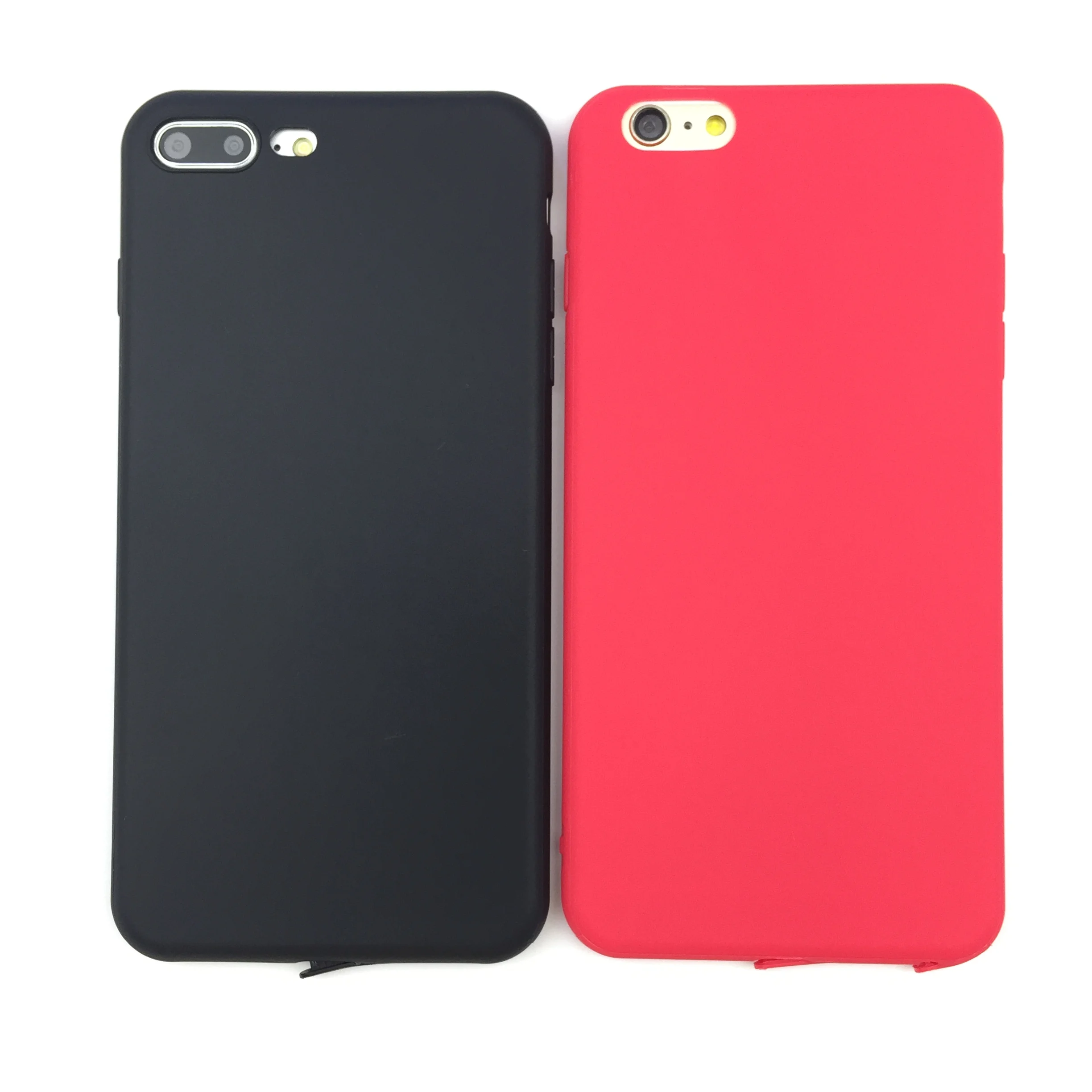 Gimfun Simple Soild Soft Phone Case for Iphone 6 6s 6plus 7 7plus 8 5 5s Lovers Red Silicone Tpu Back Cover Shell |