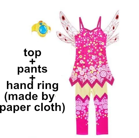 suit with hand ring Комплекты одежды для детей; Миа; маскарадные костюмы на Хэллоуин для девочек; Миа и я; одежда для дня рождения, карнавала; Миа; кольцо на руку - Цвет: suit with hand ring