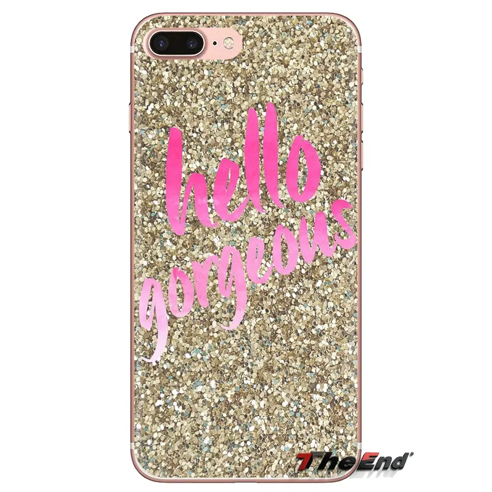 For Xiaomi Redmi 4A S2 Note 3 3S 4 4X 5 Plus 6 7 6A Pro Pocophone F1 Transparent TPU Shell Covers hello gorgeous Art Quote Print |